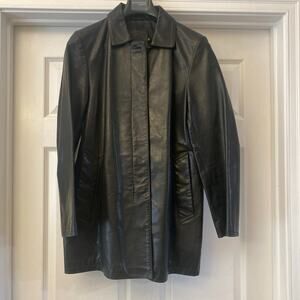 Leather coat by Coach. Sz medium